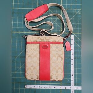 Coach Signature Stripe Swingpack Crossbody Bag